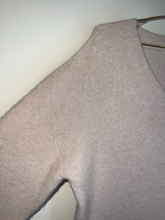 Bianco & Blu Alpaca Wool Blend Sweater Made In Italy Beige V Neck M - Picture 8 of 8